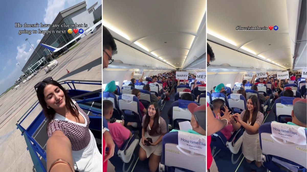 Love is in the air! Video of a young woman proposing to boyfriend at