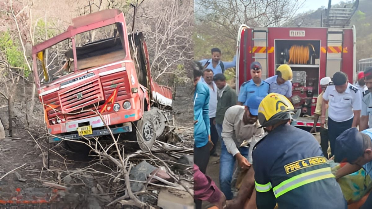 Truck accident at Katraj Ghat