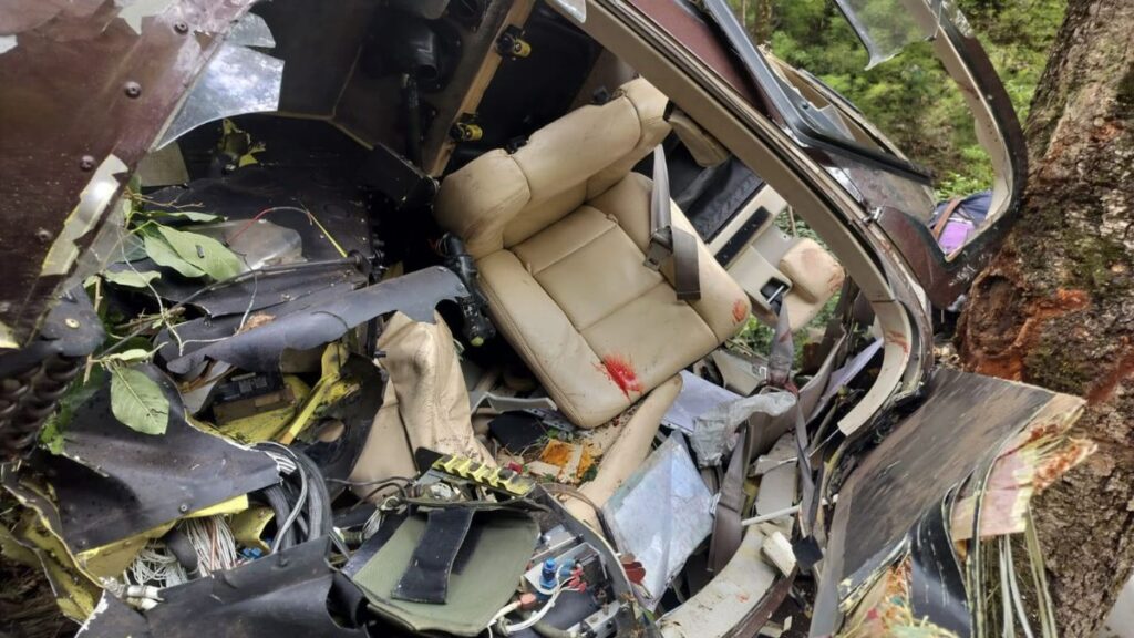 Helicopter Crashes Near Bhagirathi River in Uttarkashi, 5 Dead and 2 Injured
