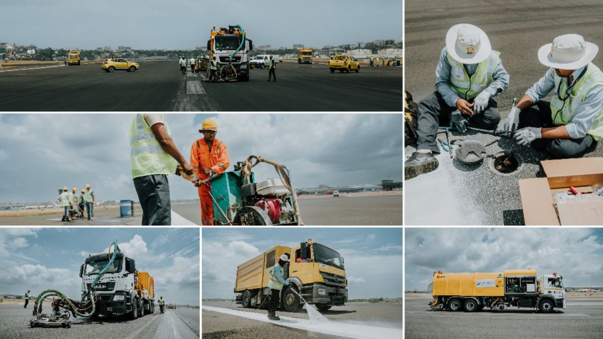 Mumbai Airport Conducts Comprehensive Runway Maintenance to Keep Flights Safe in Monsoon