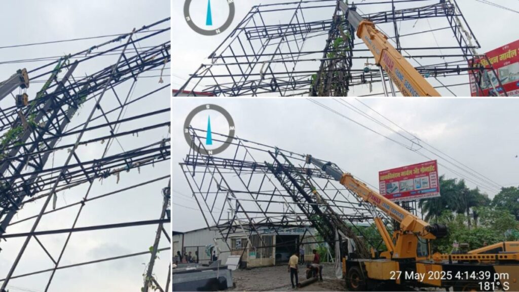 PMRDA removes unauthorized hoardings Palkhi route