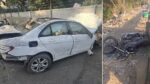 Pune: Speeding Mercedes Crashes into Bike on Pune-Bangalore Highway, One Dead as Car Falls Off Wadgaon Bridge
