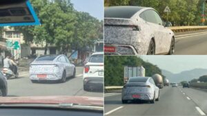 2025 Tesla Model Y Spotted Testing in Pune: See visuals of the heavily-camouflaged upcoming model and discover specifications that set it apart