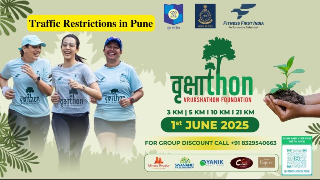Pune: Major Traffic Diversions Announced for Vrukshathon Marathon on June 1