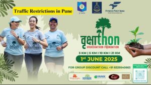 Pune: Major Traffic Diversions Announced for Vrukshathon Marathon on June 1