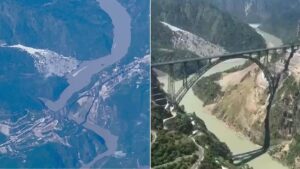 Chenab Rail Bridge Becomes a Scenic Highlight for Srinagar Flights – Passengers in Awe