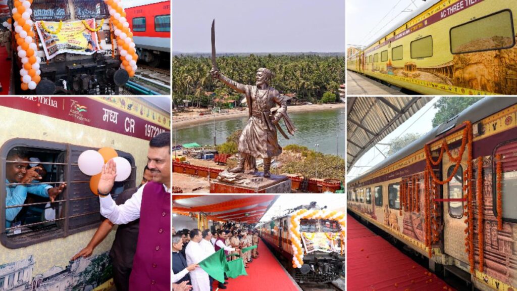 Chhatrapati Shivaji Maharaj Bharat Gaurav Tourist Train Flagged Off by CM Devendra Fadnavis