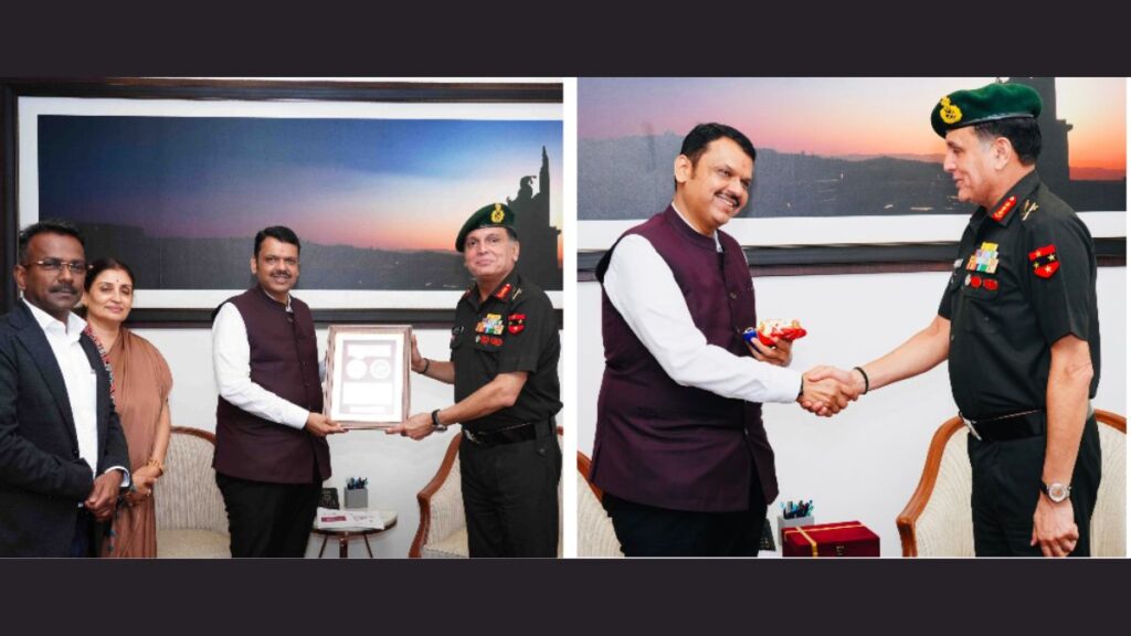 Lt Gen Dhiraj Seth GOC-in-C Southern Command Meets CM Fadnavis to Discuss Key Initiatives in Maharashtra for Civil-Defence Cooperation 1 Military-Civil Fusion in Maharashtra