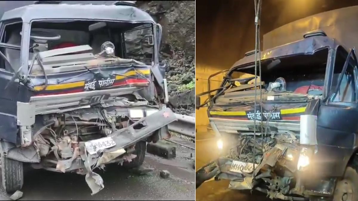 Mumbai-Pune Expressway Accident: Police Convoy Crash in Bhatan Tunnel Injures 6 Cops, 5 Bangladeshi Nationals