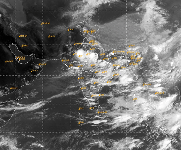 Satellite Image Showing Cloud Formation Over India Peninsula: IMD