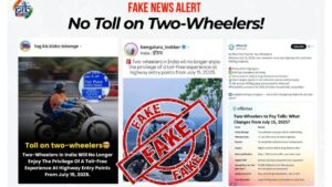 Toll charges for two-wheelers
