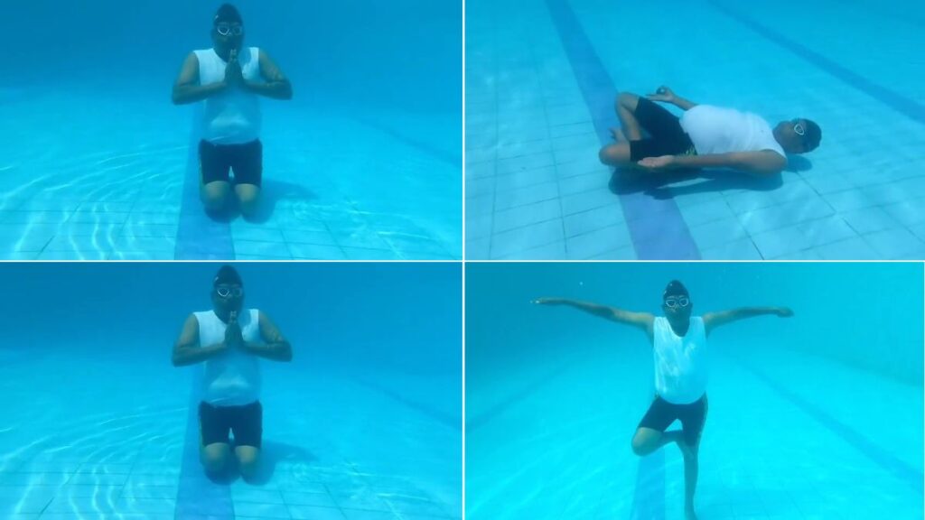 Amravati Police Officer Praveen Akhare Sets World Record with 11-Feet Underwater Yoga on International Yoga Day