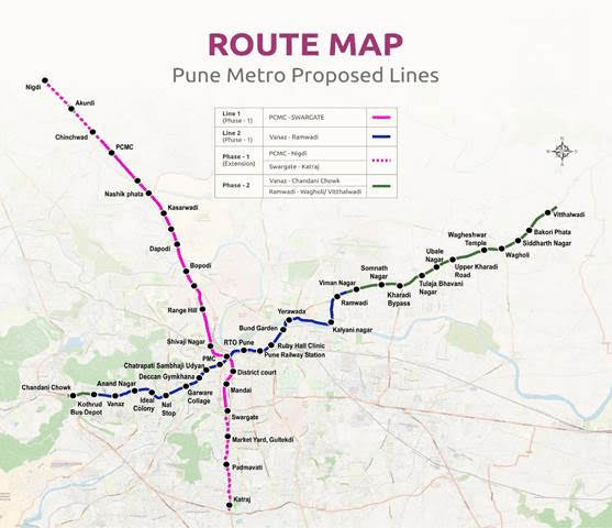 Pune: Union Cabinet Approves Phase-2 of Pune Metro with Two New Corridors