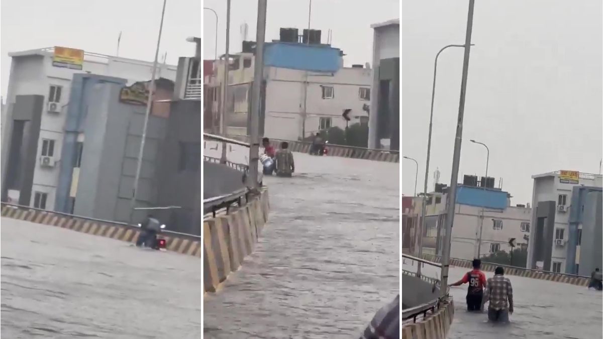 Hyderabad flyover flooded