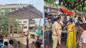PMC anti-encroachment drive Dhankawadi-Sahakarnagar