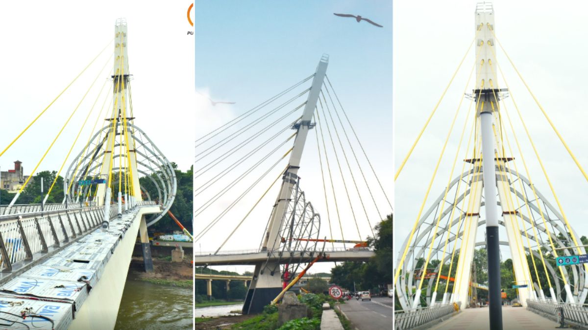 Pune Metro pedestrian bridge