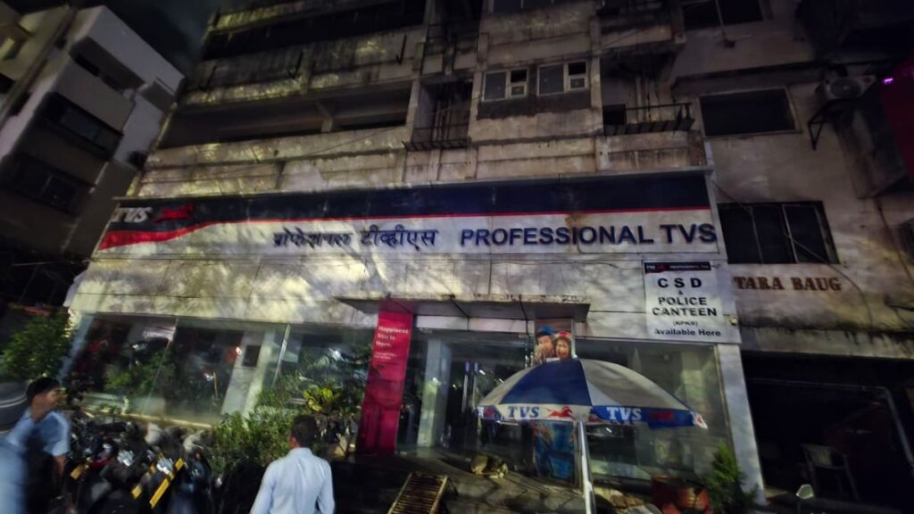 Fire at TVS showroom Pune