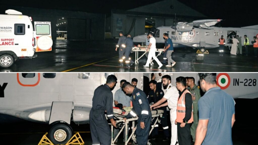 Indian Navy airlifts child from Lakshadweep