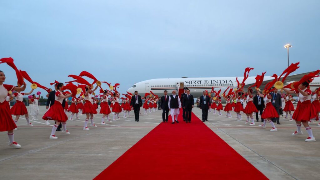 Modi Lands in Tianjin