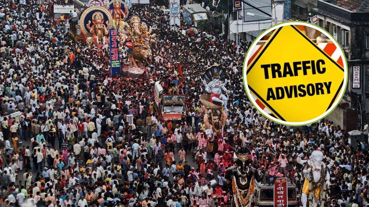 Ganesh Visarjan Pune traffic 2025