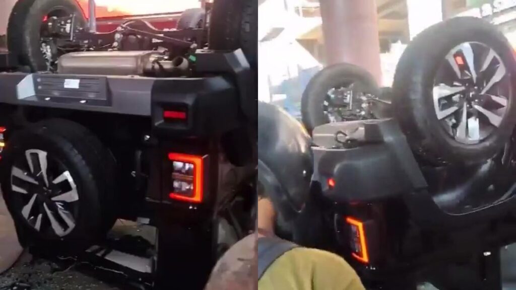 Thar crashes from showroom