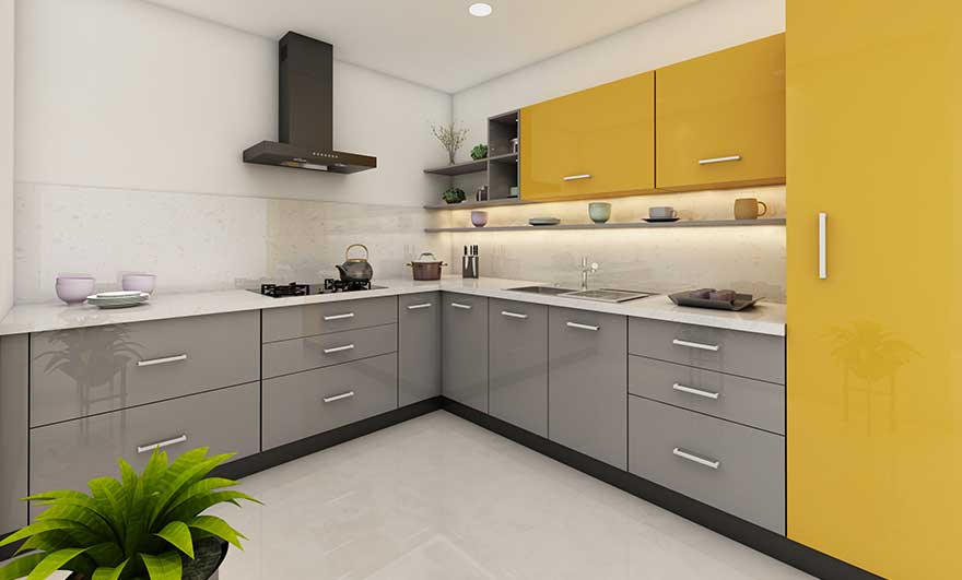 L-Shape Modular Kitchen