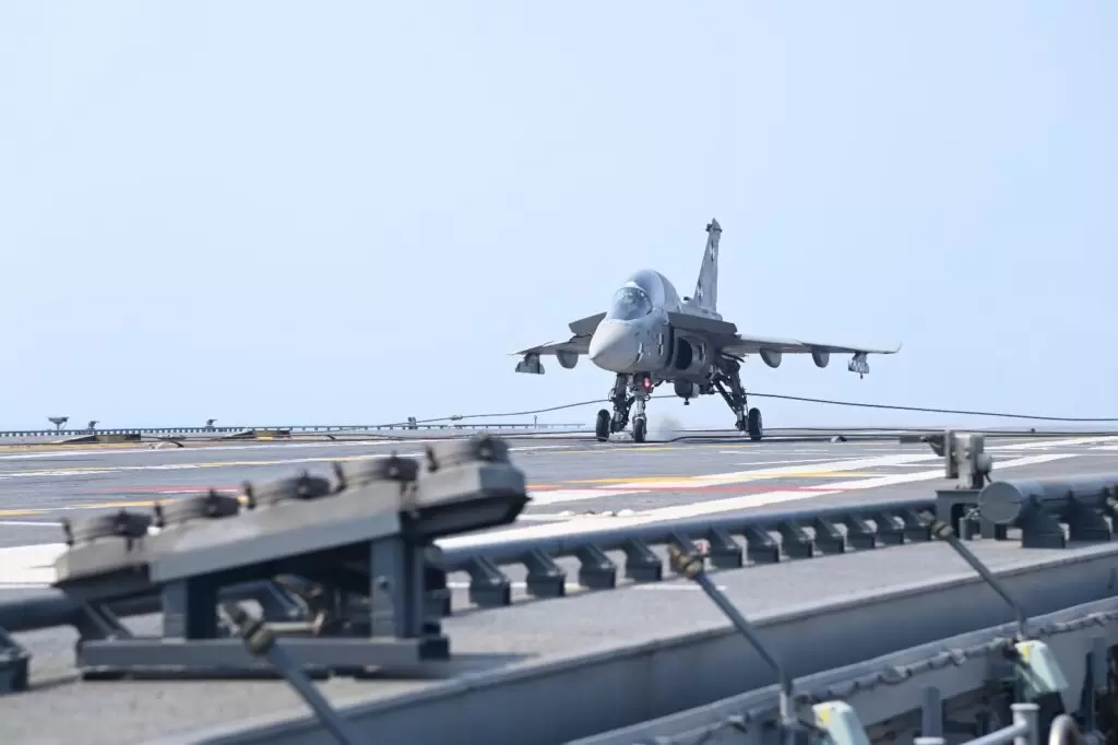 INS Vikrant: 4.5 Acres of Sovereign Indian Power, Sailing at 28 Knots to Park an Airbase at the Enemy's Doorstep | What Makes it So Deadly? 4 LCA Tejas Landing on INS Vikrant