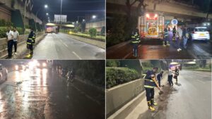 Oil spill on Old Mumbai-Pune Highway