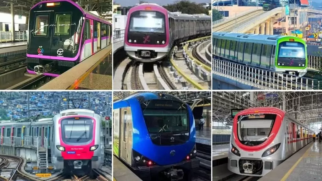 Operational Metro Rail Network in India
