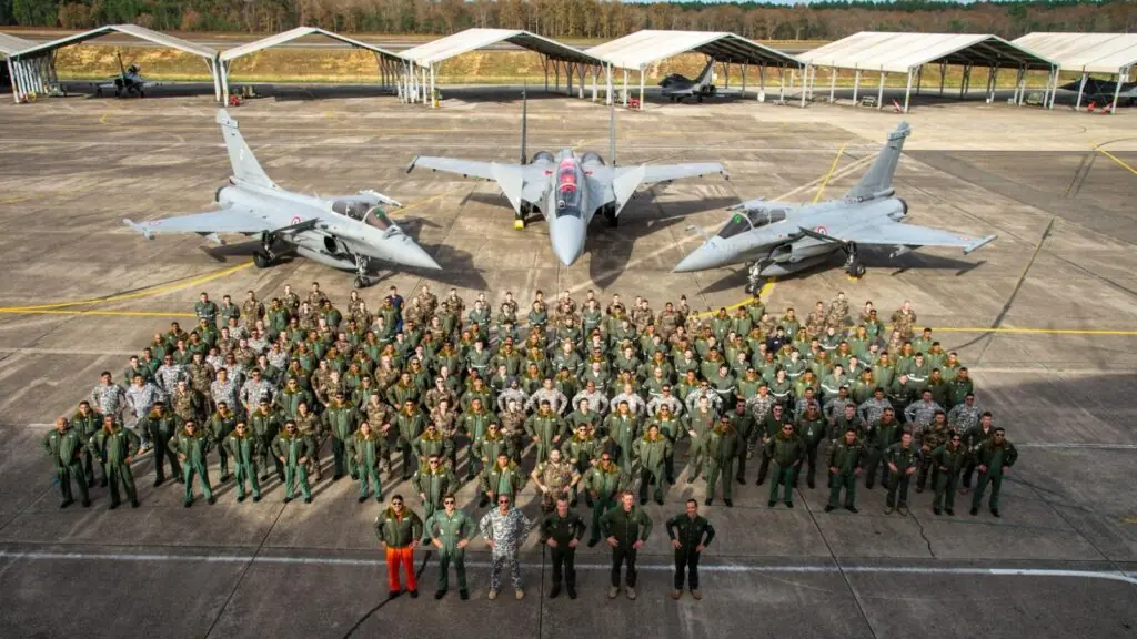 Indian Sukhois and French Rafales Light Up the Skies During Exercise Garuda 25
