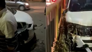 Pune: Head-On Collision Between i10 and XUV on Jagtap Dairy–Wakad BRT Road, Family Injured