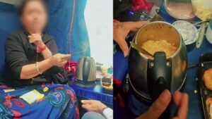 Viral Video Shows Woman Cooking Maggi in Train with Electric Kettle; Railways Initiate Action After Backlash