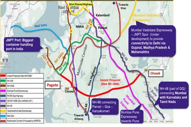 Route Map of Third Mumbai-Pune Expressway