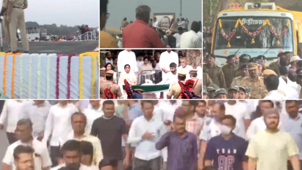 Ajit Pawar’s funeral in Baramati