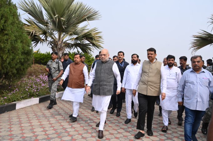 Amit Shah at Ajit Pawar's Funeral