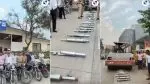 Bullet Bikes Noise Pollution: Pune Police Seize Bikes and Crush Their Silencers Under a Road Roller in Kharadi