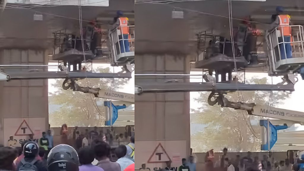 Hinjawadi Metro Worker Trapped in Crane