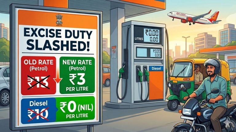 Union Government Cuts Excise Duty on Petrol and Diesel by ₹10 Amid ...