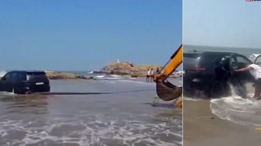 Fortuner Gets Stuck at Goa’s Vagator Beach