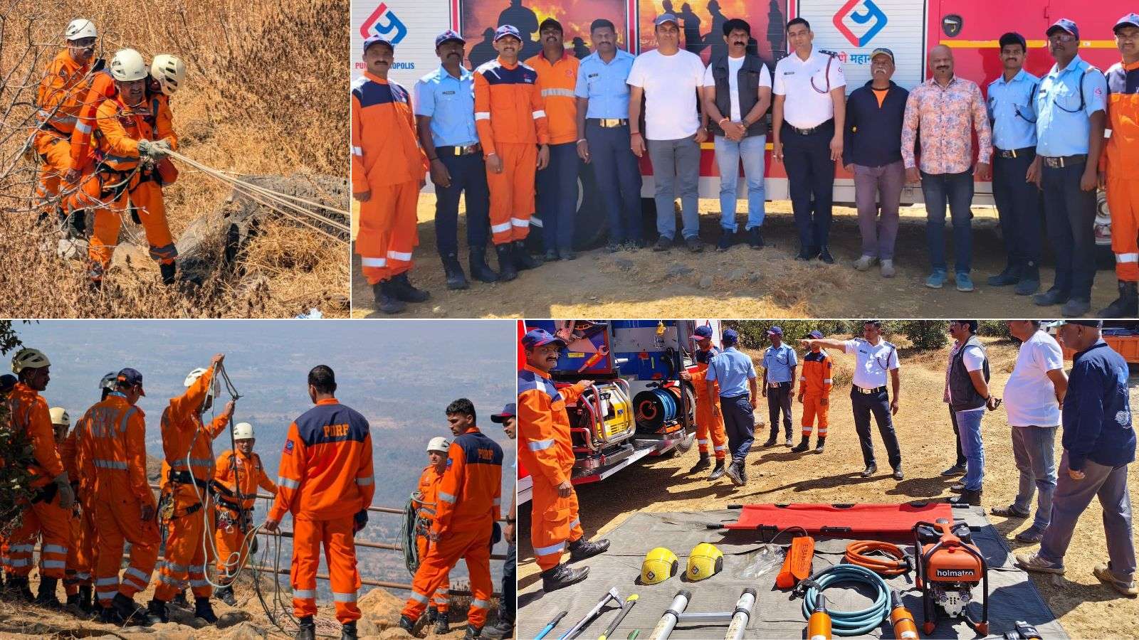 PMRDA Fire Dept Joins Forces with NDRF for Massive Disaster Management Drill in Pune
