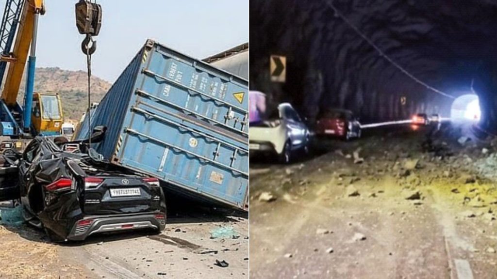 massive multi-vehicle crash on the Pune-Mumbai Expressway