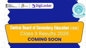 Official CBSE Class X Results 2026 "Coming Soon" announcement banner featuring DigiLocker, Digital India, and Ministry of Electronics and Information Technology logos.