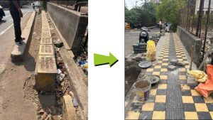 new pedestrian path at Sopan Baug