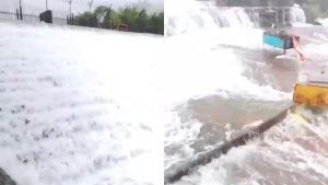 Bushi Dam in Lonavala Overflows