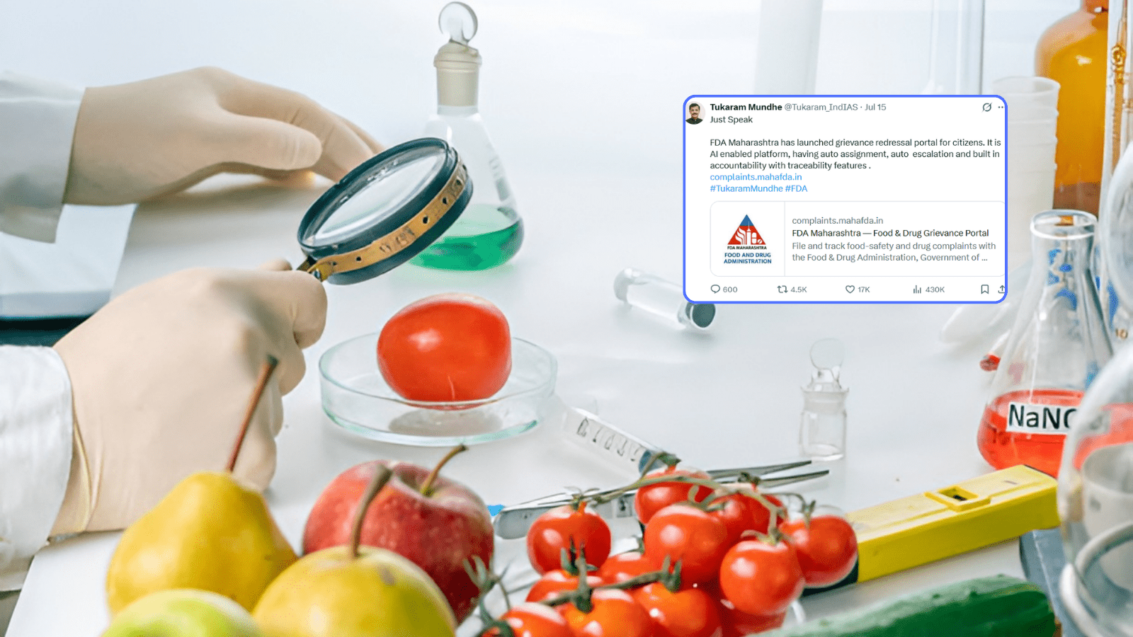 FDA Maharashtra Launches AI-Powered Citizen Portal