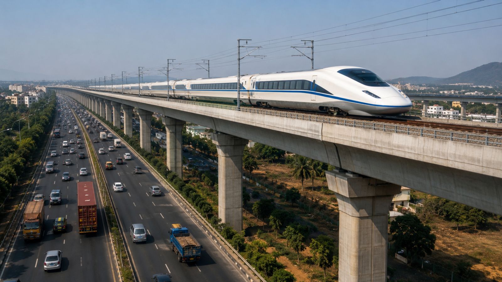 Mumbai-Pune-Hyderabad Bullet Train
