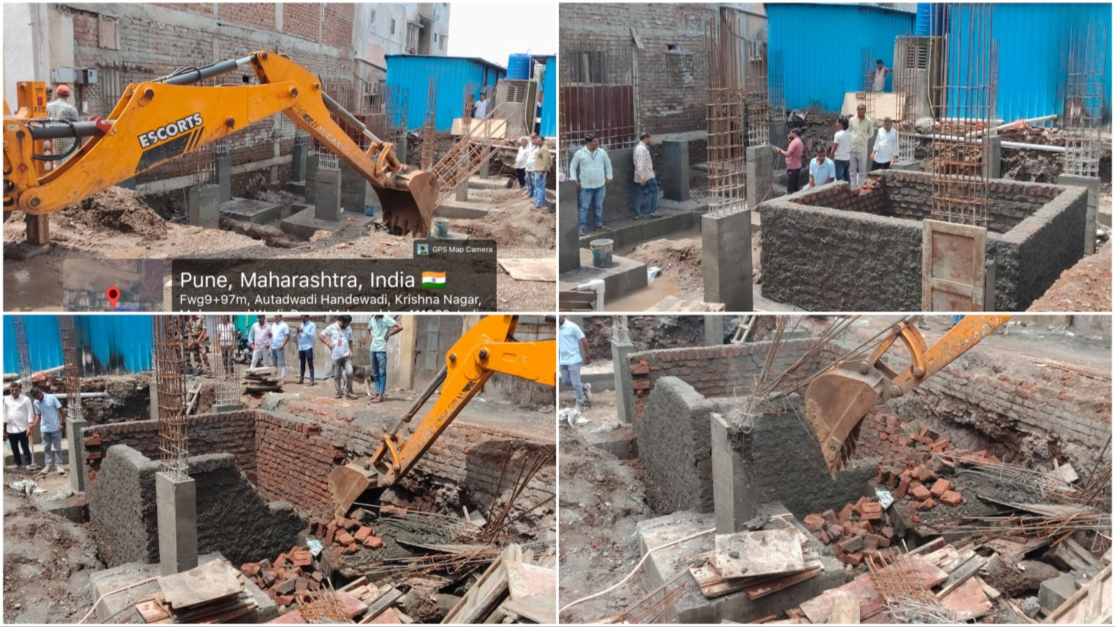 Pune Municipal Corporation demolishes unauthorized construction