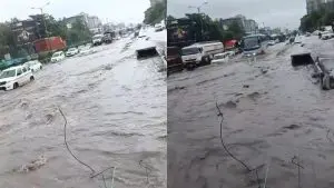 Wakad Area Around the Highway Severely Waterlogged